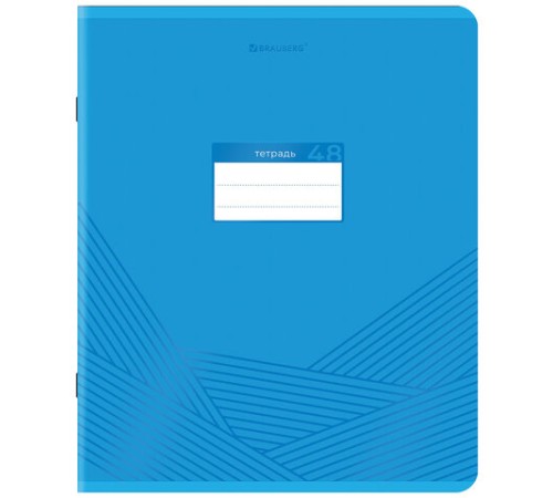 Тетрадь А5, 48 л., BRAUBERG, скоба, клетка, выборочный лак, 