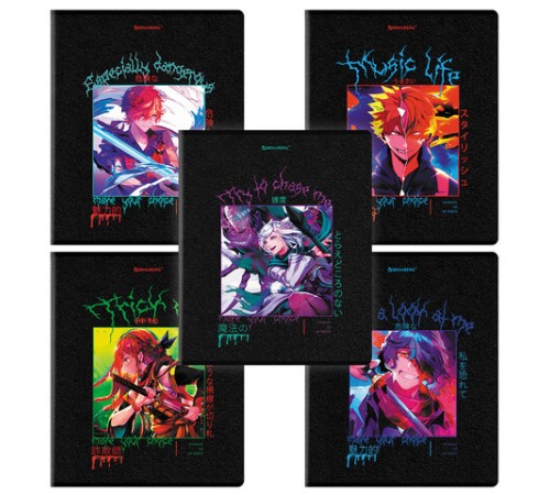 Тетрадь А5, 48 л. BRAUBERG, скоба, клетка, глянцевый лак, 