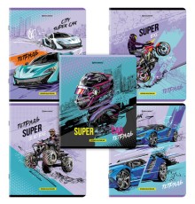 Тетрадь А5, 48 л., BRAUBERG, скоба, клетка, глянцевый лак, 