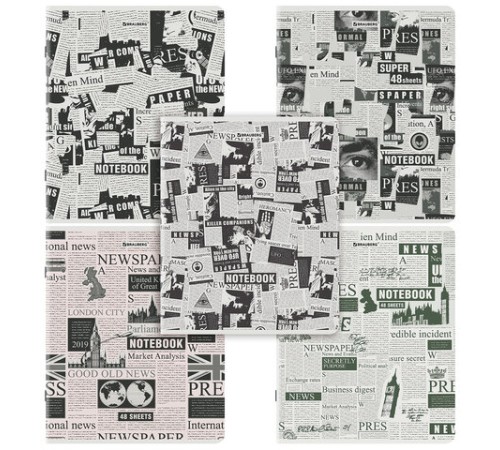 Тетрадь А5, 48 л., BRAUBERG, скоба, клетка, TWIN-лак, 