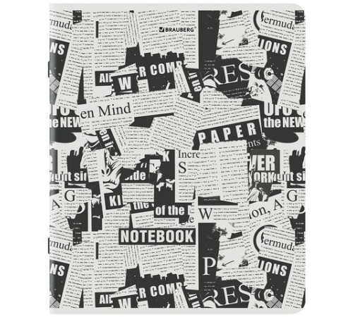 Тетрадь А5, 48 л., BRAUBERG, скоба, клетка, TWIN-лак, 