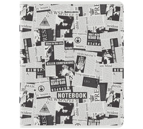 Тетрадь А5, 48 л., BRAUBERG, скоба, клетка, TWIN-лак, 