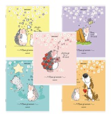 Тетрадь А5 48 л. BRAUBERG скоба, клетка, обложка картон, 