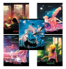 Тетрадь А5 48л. BRAUBERG скоба, клетка, обложка картон, 