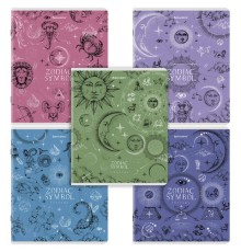 Тетрадь А5, 48 л., BRAUBERG, скоба, клетка, матовая ламинация, фольга, 