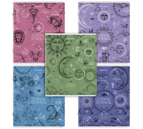 Тетрадь А5, 48 л., BRAUBERG, скоба, клетка, матовая ламинация, фольга, 