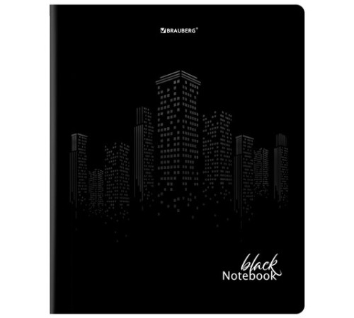 Тетрадь А5, 48 л., BRAUBERG, скоба, клетка, матовая ламинация, выборочный лак, 