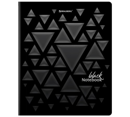 Тетрадь А5, 48 л., BRAUBERG, скоба, клетка, матовая ламинация, выборочный лак, 