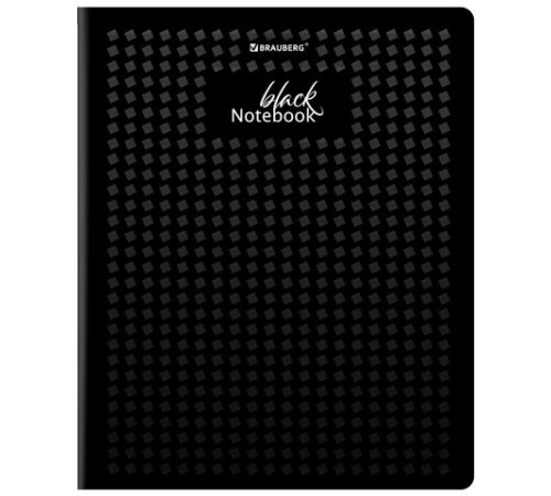 Тетрадь А5, 48 л., BRAUBERG, скоба, клетка, матовая ламинация, выборочный лак, 