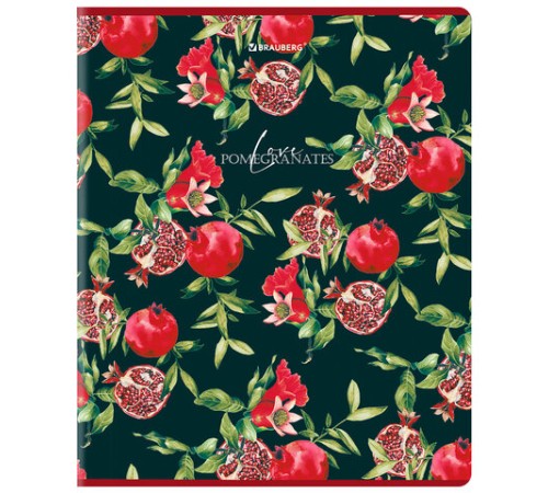 Тетрадь А5, 48 л., BRAUBERG, скоба, клетка, матовая ламинация, выборочный лак, 