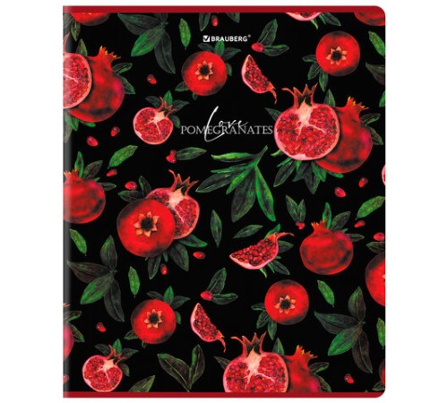 Тетрадь А5, 48 л., BRAUBERG, скоба, клетка, матовая ламинация, выборочный лак, 