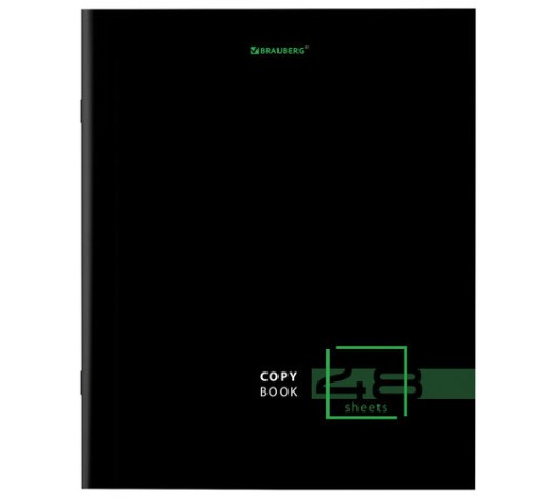 Тетрадь А5 48 л. BRAUBERG скоба, линия, обложка картон, 