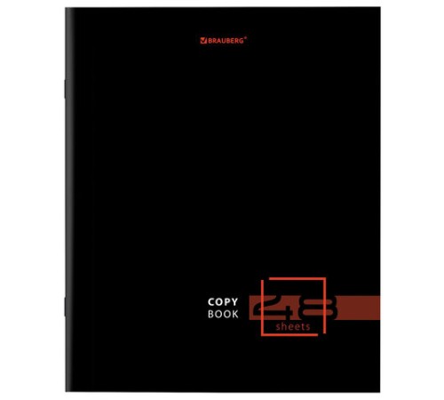 Тетрадь А5 48 л. BRAUBERG скоба, линия, обложка картон, 