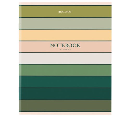 Тетрадь А5 48 л. BRAUBERG скоба, линия, обложка картон, 