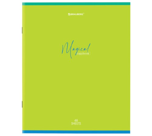 Тетрадь А5 48 л. BRAUBERG скоба, линия, обложка картон, 