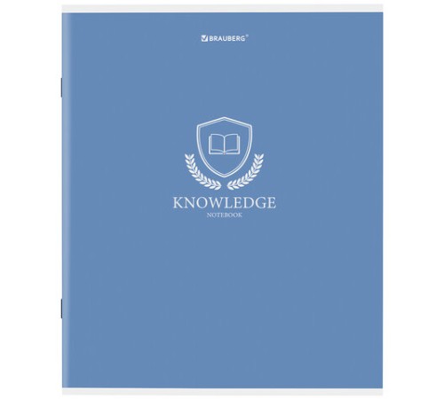 Тетрадь А5, 80 л., BRAUBERG, скоба, клетка, обложка картон, 