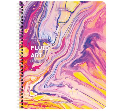 Тетрадь А5 80 л. BRAUBERG гребень, клетка, обложка картон, 