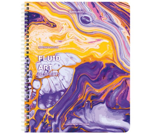 Тетрадь А5 80 л. BRAUBERG гребень, клетка, обложка картон, 