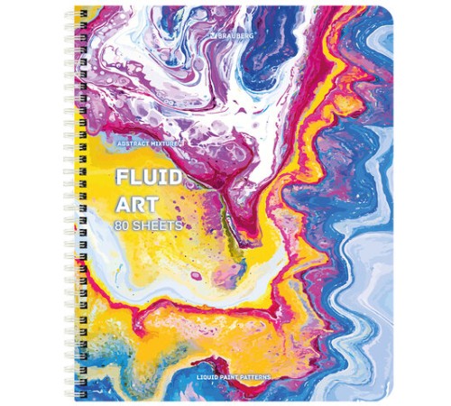 Тетрадь А5 80 л. BRAUBERG гребень, клетка, обложка картон, 