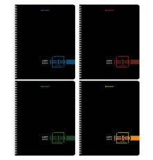 Тетрадь А5 80 л. BRAUBERG, гребень, клетка, глянцевая ламинация, 