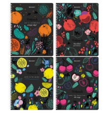 Тетрадь А5 96 л. BRAUBERG, гребень, клетка, глянцевая ламинация, 