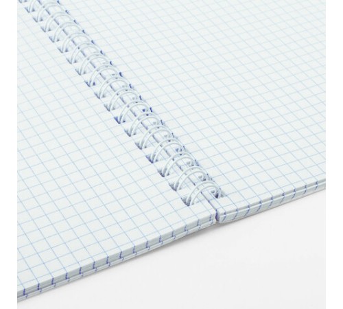 Тетрадь А5 96 л. BRAUBERG, гребень, клетка, обложка картон, 