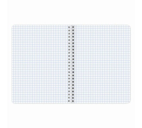 Тетрадь А5, 96 л., BRAUBERG, гребень, клетка, обложка картон, 