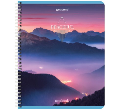 Тетрадь А5 96 л. BRAUBERG, гребень, клетка, обложка картон, 