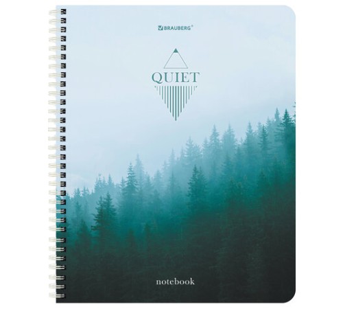 Тетрадь А5 96 л. BRAUBERG, гребень, клетка, обложка картон, 
