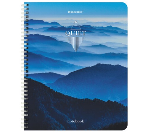 Тетрадь А5 96 л. BRAUBERG, гребень, клетка, обложка картон, 