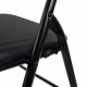 Стул складной BRABIX "Golf CF-007", черный каркас, кожзам черный, гофрокороб, 533024