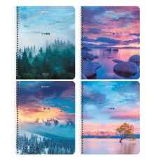 Тетрадь А5 96 л. BRAUBERG, гребень, клетка, обложка картон, 