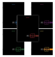 Тетрадь А5, 96 л., BRAUBERG, скоба, клетка, глянцевая ламинация, 