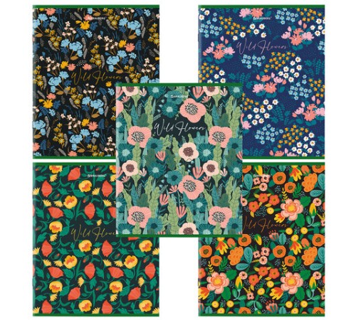 Тетрадь А5, 96 л., BRAUBERG, скоба, клетка, глянцевая ламинация, 