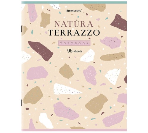 Тетрадь А5, 96 л., BRAUBERG, скоба, клетка, TWIN-лак, 