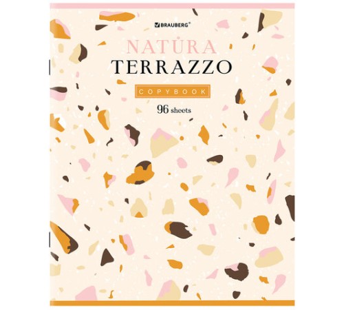 Тетрадь А5, 96 л., BRAUBERG, скоба, клетка, TWIN-лак, 