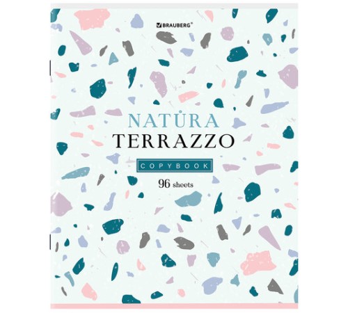 Тетрадь А5, 96 л., BRAUBERG, скоба, клетка, TWIN-лак, 