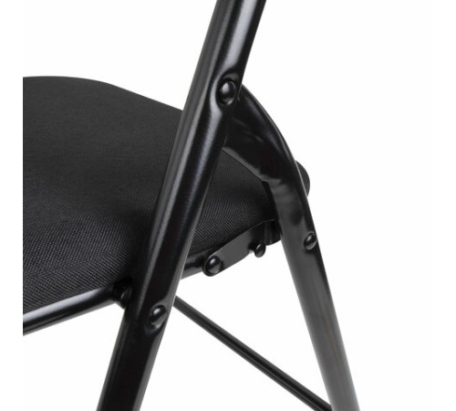 Стул складной BRABIX "Golf CF-007", чёрный каркас, чёрная ткань, гофрокороб, 533025 Стул складной BRABIX "Golf CF-007", чёрный каркас, чёрная ткань, гофрокороб, 533025