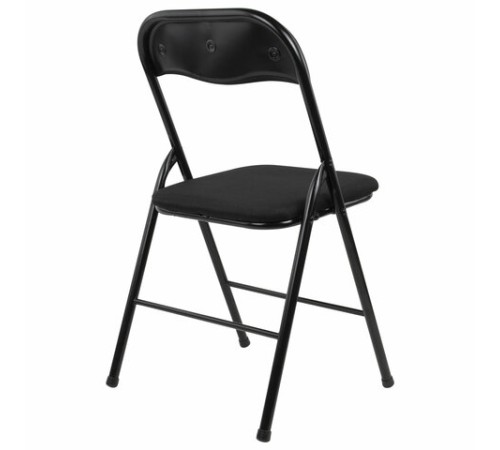 Стул складной BRABIX "Golf CF-007", чёрный каркас, чёрная ткань, гофрокороб, 533025 Стул складной BRABIX "Golf CF-007", чёрный каркас, чёрная ткань, гофрокороб, 533025