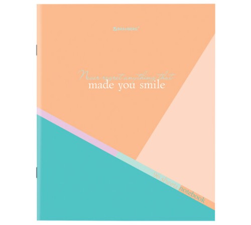 Тетрадь А5 96 л. BRAUBERG скоба, клетка, обложка картон, 