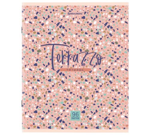 Тетрадь А5 96 л. BRAUBERG скоба, клетка, обложка картон, 