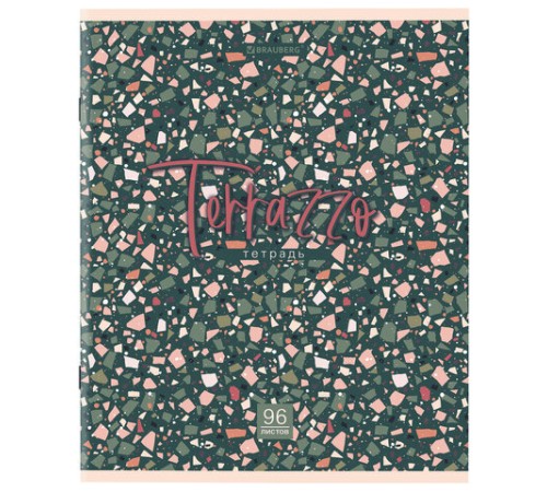 Тетрадь А5 96 л. BRAUBERG скоба, клетка, обложка картон, 