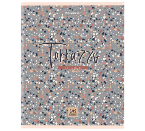 Тетрадь А5 96 л. BRAUBERG скоба, клетка, обложка картон, 