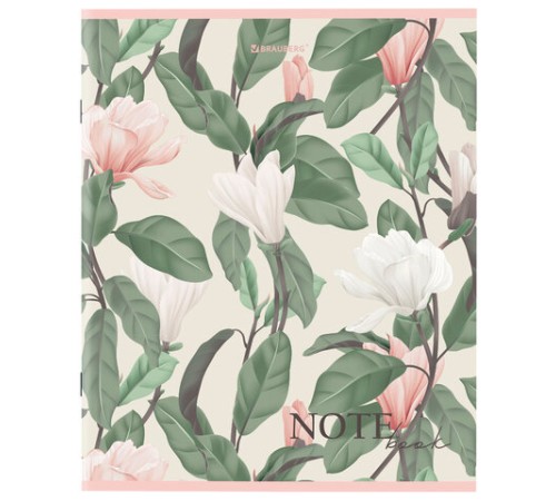 Тетрадь А5 96 л. BRAUBERG скоба, клетка, обложка картон, 