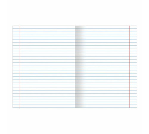 Тетрадь А5, 96 л. BRAUBERG, скоба, линия, обложка картон, 