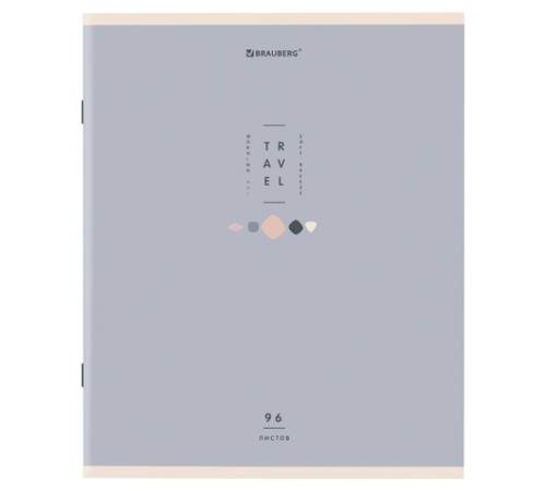 Тетрадь А5 96 л. BRAUBERG скоба, линия, обложка картон, 
