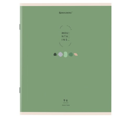 Тетрадь А5 96 л. BRAUBERG скоба, линия, обложка картон, 
