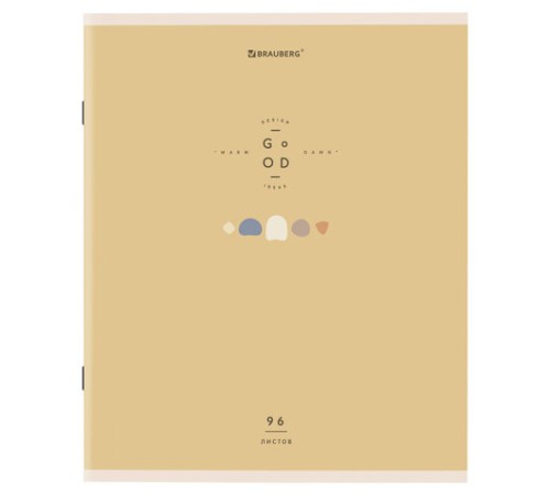 Тетрадь А5 96 л. BRAUBERG скоба, линия, обложка картон, 