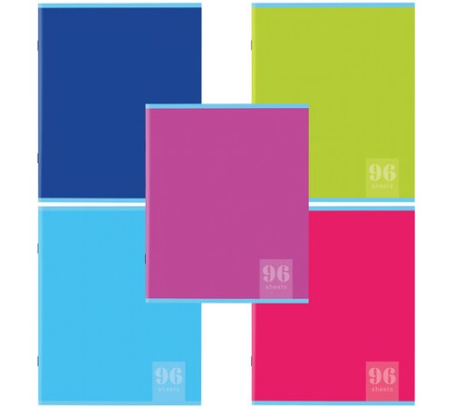 Тетрадь А5, 96 л., STAFF, скоба, клетка, офсет №2 ЭКОНОМ, обложка картон, 