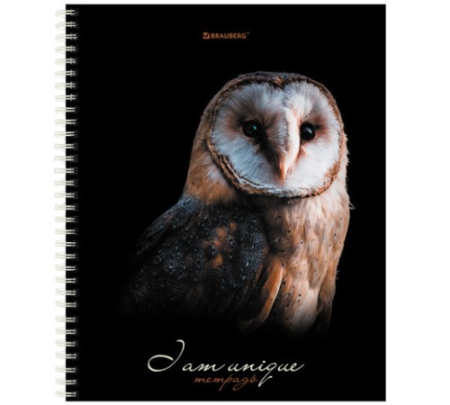 Тетрадь А5 96 л. BRAUBERG, гребень, клетка, твёрдая обложка, 